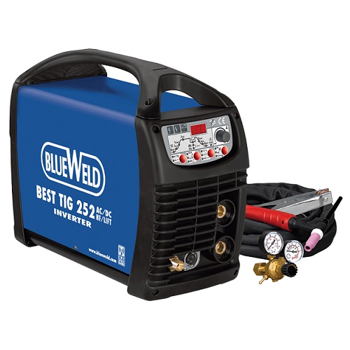 <p> Blueweld Best Tig 252 AC/DC HF/Lift — это трёхфазный компактный инвертор Blueweld постоянного и переменного тока с микропроцессорным управлением. Аппарат предназначается для сварки методом Tig с двумя типами зажигания — Tig Lift и высокочастотным бесконтактным зажиганием (HF).<br />
<br />
Преимущества аппарата Best Tig 252 AC/DC HF/Lift заключаются в том, что эта модель имеет 9 индивидуальных программ сварки, регулировку подачи газа после выключения тока. Также есть возможность выбора между 2-х и 4-х тактным режимом работы и возможность подключения дистанционного управления.</p>