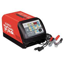 <p>   Цифровое пуско-зарядное устройство Digtronic 330 предназначено для зарядки аккумуляторов с напряжением 6/12/24 В, пуска легковых автомобилей, фургонов и лёгких грузовиков. Устройство не влияет на работу бортовой электроники, систем ABC, Airbag, электронного впрыска и пр. Функция «Stand by» (ожидание) активируется при включении в прикуриватель автомобиля, позволяет снять клеммы с аккумулятора автомобиля и проводить зарядку без потери всей информации и настроек на бортовом компьютере.<br />
<br />
   Digtronic 330 имеет возможность зарядки всех типов батарей (WET, GEL, AGM) на 6/12/24 В, оснащён тремя режимами работы (зарядка, пуск, ожидание). Аппарат снабжен цифровой индикацией напряжения на клеммах аккумулятора, напряжения зарядки и времени зарядки, состояния аккумулятора во время процесса зарядки, индикация об изменении полярности, дефектах аккумулятора, срабатывания термозащиты, дефекте аккумуляторного зарядного устройства.</p>
<p>Пуско-зарядное устройство снято с производства.</p>