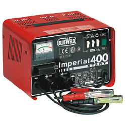 <p>   Переносное пуско-зарядное устройство Imperial 400 Start предназначено для зарядки свинцовых батарей и пуска всех типов транспортных средств с бензиновыми двигателями. Imperial 400 Start оборудован защитой от перегрузки и изменения полярности, оснащён переключателем для выбора режима нормальной и ускоренной зарядки (Boost), имеет индикацию зарядного и пускового тока.</p>
<p><a href="http://www.weld-russia.ru/blueweld-manual/IMPERIAL_400_807687.pdf">Скачать паспорт и инструкцию по эксплуатации к аппарату Imperial 400 Start</a></p>