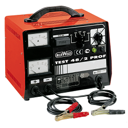 <p>   Переносное зарядное устройство Test 48/2 Prof с расширенным набором функций. Test 48/2 оборудован защитой от перегрузки, изменения полярности и оснащён амперметром и вольтметром. Test 48/2 является профессиональным зарядным устройством для зарядки всех типов свинцовых аккумуляторов с возможностью одновременной зарядки нескольких последовательно подключённых батарей.</p>
<p>Зарядное устройство не поставляется в Россию.</p>
<p><a href="http://www.weld-russia.ru/blueweld-manual/Test_48_2_807709.pdf">Скачать паспорт и инструкцию по эксплуатации к аппарату Blueweld Test 48/2 Prof</a></p>