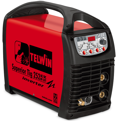 <p> Telwin Superior Tig 252 AC/DC HF/Lift vrd — это трёхфазный компактный инвертор постоянного и переменного тока с микропроцессорным управлением. Аппарат предназначается для сварки методом Tig с двумя типами зажигания — Tig Lift и высокочастотным бесконтактным зажиганием (HF).<br />
<br />
Преимущества аппарата Telwin Superior Tig 252 AC/DC HF/Lift vrd заключаются в том, что эта модель имеет 9 индивидуальных программ сварки, регулировку подачи газа после выключения тока. Также есть возможность выбора между 2-х и 4-х тактным режимом работы и возможность подключения дистанционного управления.</p>